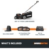 image:imageWORX 17 Cordless Lawn Mower 2 in 1 Electric Mower Cuts Quietly Compact amp Lightweight Push Lawn Mower with 7Position Height Adjustment for Small Yards 2 Batteries amp Charger Included WG74316 40V Mower w2 40 Ah Batteries