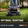 image:imageWORX 17 Cordless Lawn Mower 2 in 1 Electric Mower Cuts Quietly Compact amp Lightweight Push Lawn Mower with 7Position Height Adjustment for Small Yards 2 Batteries amp Charger Included WG74316 40V Mower w2 40 Ah Batteries