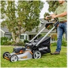 image:imageWORX 17 Cordless Lawn Mower 2 in 1 Electric Mower Cuts Quietly Compact amp Lightweight Push Lawn Mower with 7Position Height Adjustment for Small Yards 2 Batteries amp Charger Included WG74321 40V Mower w2 50Ah Batteries