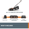 image:imageWORX 17 Cordless Lawn Mower 2 in 1 Electric Mower Cuts Quietly Compact amp Lightweight Push Lawn Mower with 7Position Height Adjustment for Small Yards 2 Batteries amp Charger Included WG74314 40V Mower w2 40 Ah Batteries