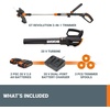 image:imageWORX 3 in 1 Cordless String TrimmerLawn EdgerMini Mower 12 Electric Weed Wacker with Command Feed 20V Weed Eater with 55 LBS 2 Batteries amp Charger Included WG17012 Trimmer  360 CFM Blower w2 20 Ah Batteries