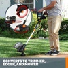 image:imageWORX 3 in 1 Cordless String TrimmerLawn EdgerMini Mower 12 Electric Weed Wacker with Command Feed 20V Weed Eater with 55 LBS 2 Batteries amp Charger Included WG1703 in 1 TrimmerTool Only