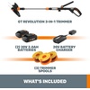 image:imageWORX 3 in 1 Cordless String TrimmerLawn EdgerMini Mower 12 Electric Weed Wacker with Command Feed 20V Weed Eater with 55 LBS 2 Batteries amp Charger Included WG1703 in 1 Trimmer w2 Batteries  04 Ah Charger