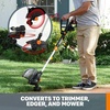 image:imageWORX 3 in 1 Cordless String TrimmerLawn EdgerMini Mower 12 Electric Weed Wacker with Command Feed 20V Weed Eater with 55 LBS 2 Batteries amp Charger Included WG1703 in 1 Trimmer w2 Batteries  04 Ah Charger