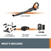 image:imageWORX Cordless Leaf Blower Electric Blowers for Lawn Care with 120 MPH amp 35 LBS Long Nozzle Design for Narrow Spaces with Cleaning Attachments Battery amp Charger Included WG5451120MPH 20V Blower w120 Ah Battery
