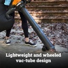 image:imageWORX Cordless Leaf Blower Electric Blowers for Lawn Care with 120 MPH amp 35 LBS Long Nozzle Design for Narrow Spaces with Cleaning Attachments Battery amp Charger Included WG5451210MPH 40V 3 in 1Tool Only