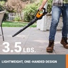 image:imageWORX Cordless Leaf Blower Electric Blowers for Lawn Care with 120 MPH amp 35 LBS Long Nozzle Design for Narrow Spaces with Cleaning Attachments Battery amp Charger Included WG5451120MPH 20V Blower w120 Ah Battery