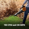 image:imageWORX Cordless Leaf Blower Electric Blowers for Lawn Care with 120 MPH amp 35 LBS Long Nozzle Design for Narrow Spaces with Cleaning Attachments Battery amp Charger Included WG5451190MPH 40V Blower w2 40 Ah Batteries