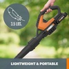 image:imageWORX Cordless Leaf Blower Electric Blowers for Lawn Care with 120 MPH amp 35 LBS Long Nozzle Design for Narrow Spaces with Cleaning Attachments Battery amp Charger Included WG5451120MPH 20V BlowerTool Only