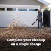 image:imageWORX Nitro Cordless Leaf Blower Electric Blower with 620 CFM amp 165 MPH Blowers for Lawn Care with Brushless Motor amp 3 Speed Control 2  40 Ah Batteries amp Charger Included WG585410CFM 20V BlowerTool Only