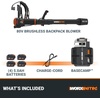 image:imageWORX Nitro Cordless Leaf Blower Electric Blower with 620 CFM amp 165 MPH Blowers for Lawn Care with Brushless Motor amp 3 Speed Control 2  40 Ah Batteries amp Charger Included WG585800CFM 80V Blower w450 Ah Batteries