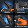 image:imageWorx 20V 5 Mini Cordless Chainsaw 39 lbs 22 fts Chain Speed Power Share Battery Upper amp Hand Guard WG324  Battery amp Charger Included5 22 fts Pruning Saw 20Ah Battery