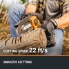 image:imageWorx 20V 5 Mini Cordless Chainsaw 39 lbs 22 fts Chain Speed Power Share Battery Upper amp Hand Guard WG324  Battery amp Charger Included5 22 fts Pruning Saw 20Ah Battery