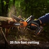 image:imageWorx 20V 5 Mini Cordless Chainsaw 39 lbs 22 fts Chain Speed Power Share Battery Upper amp Hand Guard WG324  Battery amp Charger Included5 25 fts Pruning Saw 20Ah Battery