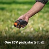 image:imageWorx 20V 5 Mini Cordless Chainsaw 39 lbs 22 fts Chain Speed Power Share Battery Upper amp Hand Guard WG324  Battery amp Charger Included5 25 fts Pruning Saw with Pole 20Ah Battery