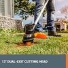 image:imageWorx Cordless String Trimmer 13 Electric Weed Wacker with Auto Feed 40V Lightweight Weed Eater with Dualexit Cutting Head 2 Batteries amp Charger Included WG18313 40V Trimmer w2 20 Ah Batteries