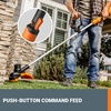 image:imageWorx Cordless String Trimmer 13 Electric Weed Wacker with Auto Feed 40V Lightweight Weed Eater with Dualexit Cutting Head 2 Batteries amp Charger Included WG18313 40V Trimmer w2 20 Ah Batteries