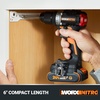 image:imageWorx Nitro 20V Cordless 12 Drill Driver With Brushless Motor  Compact amp Lightweight Set Only 6 and 3 lbs  Power Share Compatible WX130L  Batteries amp Charger Included Black20V 12 Brushless DrillDriver Tool Only