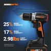image:imageWorx Nitro 20V Cordless 12 Drill Driver With Brushless Motor  Compact amp Lightweight Set Only 6 and 3 lbs  Power Share Compatible WX130L  Batteries amp Charger Included Black20V 12 Brushless DrillDriver