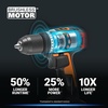 image:imageWorx Nitro 20V Cordless 12 Drill Driver With Brushless Motor  Compact amp Lightweight Set Only 6 and 3 lbs  Power Share Compatible WX130L  Batteries amp Charger Included Black20V 12 Brushless DrillDriver