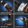 image:imageWorx Nitro 20V Cordless 12 Drill Driver With Brushless Motor  Compact amp Lightweight Set Only 6 and 3 lbs  Power Share Compatible WX130L  Batteries amp Charger Included Black20V 12 Brushless DrillDriver
