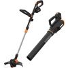 image:imageWORX 3 in 1 Cordless String TrimmerLawn EdgerMini Mower 12 Electric Weed Wacker with Command Feed 20V Weed Eater with 55 LBS 2 Batteries amp Charger Included WG17012 Trimmer  360CFM Blower w2 40 Ah Batteries