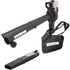 image:imageWORX Cordless Leaf Blower Electric Blowers for Lawn Care with 120 MPH amp 35 LBS Long Nozzle Design for Narrow Spaces with Cleaning Attachments Battery amp Charger Included WG5451210MPH 40V 3 in 1Tool Only