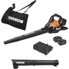 image:imageWORX Cordless Leaf Blower Electric Blowers for Lawn Care with 120 MPH amp 35 LBS Long Nozzle Design for Narrow Spaces with Cleaning Attachments Battery amp Charger Included WG5451210MPH 40V 3 in 1 w2 40 Ah Batteries
