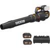 image:imageWORX Cordless Leaf Blower Electric Blowers for Lawn Care with 120 MPH amp 35 LBS Long Nozzle Design for Narrow Spaces with Cleaning Attachments Battery amp Charger Included WG5451190MPH 40V Blower w2 40 Ah Batteries
