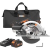 image:imageWorx Nitro 20V Brushless Cordless Circular Saw 714Inch Compact Circular Saw WX520L Battery amp Charger Included