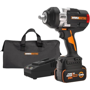 image:imageWORX 20V 12 Cordless Impact Wrench WX272L  Brushless Motor Battery Included Charger Included20V Cordless Brushless High Torque Impact WrenchBattery Pack  Charger  Carry Bag