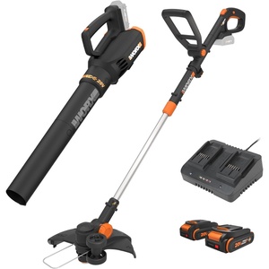 image:imageWORX 3 in 1 Cordless String TrimmerLawn EdgerMini Mower 12 Electric Weed Wacker with Command Feed 20V Weed Eater with 55 LBS 2 Batteries amp Charger Included WG17012 Trimmer  360 CFM Blower w2 20 Ah Batteries