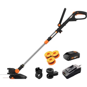 image:imageWORX 3 in 1 Cordless String TrimmerLawn EdgerMini Mower 12 Electric Weed Wacker with Command Feed 20V Weed Eater with 55 LBS 2 Batteries amp Charger Included WG1703 in 1 Trimmer w1 Battery  20 Ah Charger