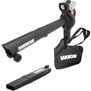 image:imageWORX Cordless Leaf Blower Electric Blowers for Lawn Care with 120 MPH amp 35 LBS Long Nozzle Design for Narrow Spaces with Cleaning Attachments Battery amp Charger Included WG5451210MPH 40V 3 in 1Tool Only