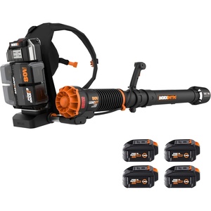 image:imageWORX Nitro Cordless Leaf Blower Electric Blower with 620 CFM amp 165 MPH Blowers for Lawn Care with Brushless Motor amp 3 Speed Control 2  40 Ah Batteries amp Charger Included WG585800CFM 80V Blower w450 Ah Batteries