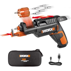 image:imageWorx 4V Electric Screwdriver Rechargeable Cordless Power Screwdriver Set with 6 Bits Screw Holder Charger  WX255LWX255L5USBWCASE
