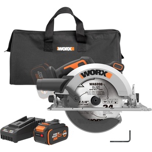 image:imageWorx Nitro 20V Brushless Cordless Circular Saw 714Inch Compact Circular Saw WX520L Battery amp Charger Included
