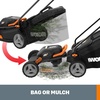 image:imageWorx Nitro 20 Cordless Lawn Mower 3 in 1 Electric Mower with Collapsible Handle Push Lawn Mower with 7Position Height Adjustment 2 Batteries amp Charger Included WG751317 Mower  12 Trimmer w2 40 Ah Batteries