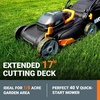 image:imageWorx Nitro 20 Cordless Lawn Mower 3 in 1 Electric Mower with Collapsible Handle Push Lawn Mower with 7Position Height Adjustment 2 Batteries amp Charger Included WG751317 40V Mower w2 40 Ah Batteries