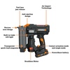 image:imageWorx Nitro 20V 18GA Cordless Brad Nailer Cordless Nail Gun Nail Gun Battery Powered Up to 2 Inch ToolFree Jam Release Trimming amp Molding Baseboard WX842L PowerShare  Battery Charger IncludedWX838L1