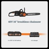 image:imageWorx Nitro 40V 16 Cordless Brushless Chainsaw 40 Ah Battery and Charger Included WG385Chainsaw