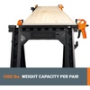 image:imageWorx WX0653 Clamping Sawhorses with Bar Clamps and 7 Inch Metal Triangle RulerClamping Sawhorses  Triangle Ruler