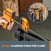 image:imageWorx WX0653 Clamping Sawhorses with Bar Clamps and 7 Inch Metal Triangle RulerClamping Sawhorses  Triangle Ruler