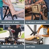 image:imageWorx WX0653 Clamping Sawhorses with Bar Clamps and 7 Inch Metal Triangle RulerPortable Workbench  Sawhorse