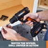 image:imageWorx WX108L 20V 12 Cordless Drill Driver Power Share  Batteries amp Charger Included38 Cordless Drill  Driver Battery  Charger  84pc Accessory Kit Included