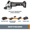 image:imageWorx WX812L 20V Power Share Brushless 412 Angle Grinder
