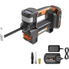 image:imageWORX WX092L9 Tire Inflator Portable Air Compressor Cordless 20V  150 PSI For Car Tires Motorcycle amp Balls Digital Pressure Gauge Auto ShutOff Tool Only3Accessory Air Pump wBattery  04 Ah Charger