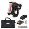 image:imageWorx Nitro 20V 18GA Cordless Brad Nailer Cordless Nail Gun Nail Gun Battery Powered Up to 2 Inch ToolFree Jam Release Trimming amp Molding Baseboard WX842L PowerShare  Battery Charger IncludedWX842L