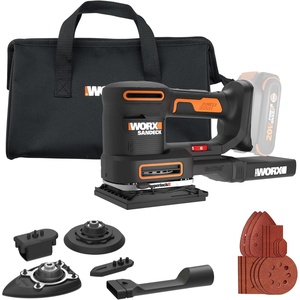 image:imageWORX Cordless Sander 20V 10000 orbitsminute Electric Sander 5in1 Functions Toolless Sanding Pad Change 20 V 20 Ah Battery and Charger Included PowerShare20V 5in1 Sander Tool Only