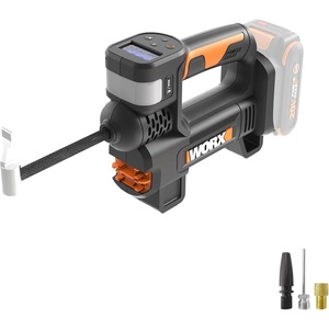 image:imageWORX WX092L9 Tire Inflator Portable Air Compressor Cordless 20V  150 PSI For Car Tires Motorcycle amp Balls Digital Pressure Gauge Auto ShutOff Tool Only3Accessory Air Pump wTool Only